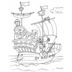Раскраска: Пиратский корабль (транспорт) #138248 - Раскраски для печати