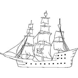 Раскраска: Пиратский корабль (транспорт) #138251 - Раскраски для печати
