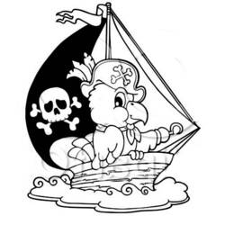 Раскраска: Пиратский корабль (транспорт) #138255 - Раскраски для печати