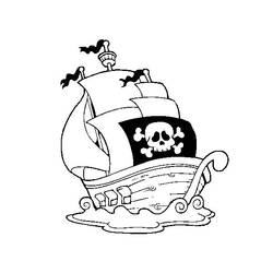 Раскраска: Пиратский корабль (транспорт) #138273 - Раскраски для печати