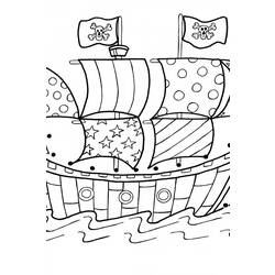 Раскраска: Пиратский корабль (транспорт) #138345 - Бесплатные раскраски для печати