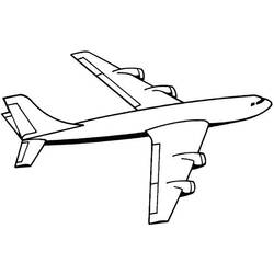Раскраска: самолет (транспорт) #134792 - Бесплатные раскраски для печати
