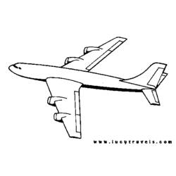 Раскраска: самолет (транспорт) #134808 - Бесплатные раскраски для печати