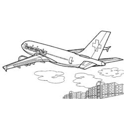 Раскраска: самолет (транспорт) #134821 - Раскраски для печати