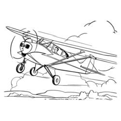 Раскраска: самолет (транспорт) #134864 - Бесплатные раскраски для печати