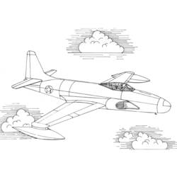 Раскраска: самолет (транспорт) #134869 - Бесплатные раскраски для печати