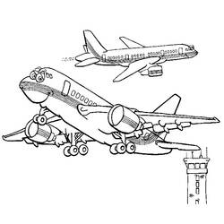 Раскраска: самолет (транспорт) #134888 - Бесплатные раскраски для печати