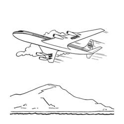 Раскраска: самолет (транспорт) #134890 - Бесплатные раскраски для печати