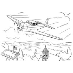 Раскраска: самолет (транспорт) #134897 - Бесплатные раскраски для печати