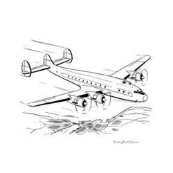 Раскраска: самолет (транспорт) #134903 - Бесплатные раскраски для печати