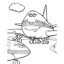 Раскраска: самолет (транспорт) #134910 - Бесплатные раскраски для печати