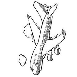 Раскраска: самолет (транспорт) #134911 - Бесплатные раскраски для печати