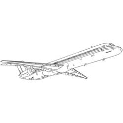 Раскраска: самолет (транспорт) #135005 - Бесплатные раскраски для печати