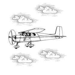 Раскраска: самолет (транспорт) #135010 - Бесплатные раскраски для печати
