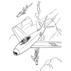 Раскраска: самолет (транспорт) #135011 - Бесплатные раскраски для печати