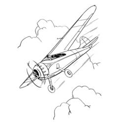 Раскраска: самолет (транспорт) #135021 - Бесплатные раскраски для печати