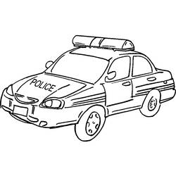 Раскраски: Полицейская машина - Раскраски для печати