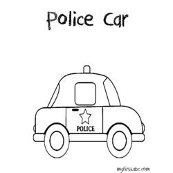 Раскраска: Полицейская машина (транспорт) #143027 - Раскраски для печати