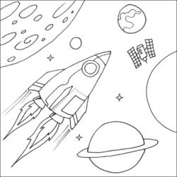 Раскраска: ракета (транспорт) #140059 - Бесплатные раскраски для печати