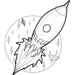 Раскраска: ракета (транспорт) #140076 - Бесплатные раскраски для печати