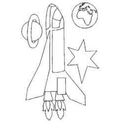 Раскраска: ракета (транспорт) #140077 - Бесплатные раскраски для печати