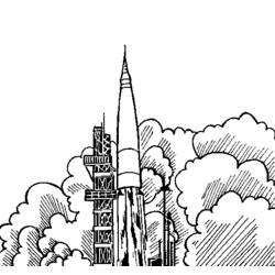 Раскраска: ракета (транспорт) #140151 - Бесплатные раскраски для печати
