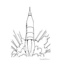 Раскраска: ракета (транспорт) #140159 - Бесплатные раскраски для печати
