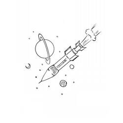 Раскраска: ракета (транспорт) #140171 - Бесплатные раскраски для печати