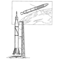 Раскраска: ракета (транспорт) #140184 - Бесплатные раскраски для печати