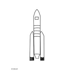 Раскраска: ракета (транспорт) #140231 - Раскраски для печати