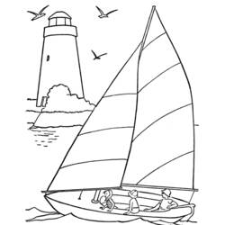 Раскраска: яхта (транспорт) #143552 - Раскраски для печати