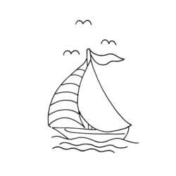 Раскраска: яхта (транспорт) #143554 - Бесплатные раскраски для печати