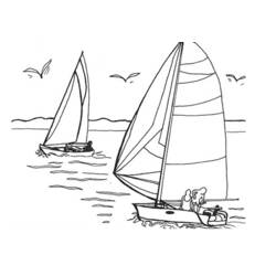 Раскраска: яхта (транспорт) #143555 - Бесплатные раскраски для печати