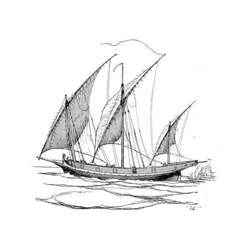 Раскраска: яхта (транспорт) #143556 - Бесплатные раскраски для печати