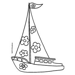 Раскраска: яхта (транспорт) #143561 - Раскраски для печати