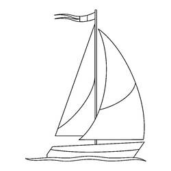 Раскраска: яхта (транспорт) #143578 - Раскраски для печати
