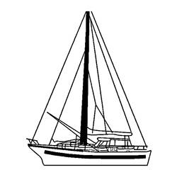 Раскраска: яхта (транспорт) #143592 - Раскраски для печати