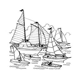 Раскраска: яхта (транспорт) #143593 - Раскраски для печати