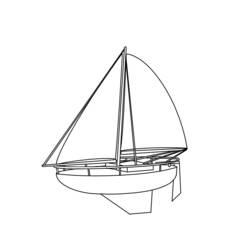 Раскраска: яхта (транспорт) #143613 - Раскраски для печати