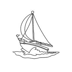 Раскраска: яхта (транспорт) #143627 - Раскраски для печати
