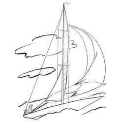 Раскраска: яхта (транспорт) #143628 - Бесплатные раскраски для печати