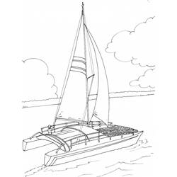 Раскраска: яхта (транспорт) #143748 - Раскраски для печати