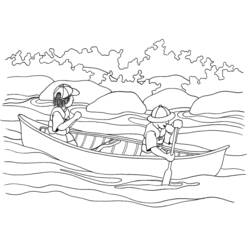 Раскраска: Каноэ / Лодка (транспорт) #142191 - Раскраски для печати