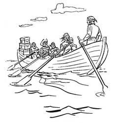 Раскраска: Каноэ / Лодка (транспорт) #142217 - Раскраски для печати