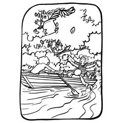 Раскраска: Каноэ / Лодка (транспорт) #142328 - Раскраски для печати