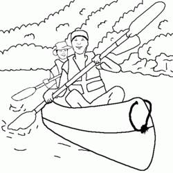 Раскраска: Каноэ / Лодка (транспорт) #142402 - Раскраски для печати