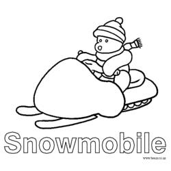 Раскраска: Снегоход / Skidoo (транспорт) #139759 - Раскраски для печати