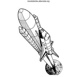 Раскраска: Космический челнок (транспорт) #140546 - Раскраски для печати