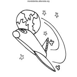 Раскраска: Космический челнок (транспорт) #140568 - Бесплатные раскраски для печати