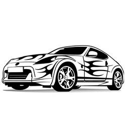 Раскраска: Спортивный автомобиль / тюнинг (транспорт) #146911 - Бесплатные раскраски для печати